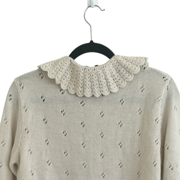 GiGi Knitwear Dolly 100% Merino Wool Cardi in Cream Small - Picture 5 of 13
